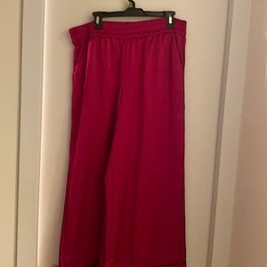 Silky magenta BS wide leg pajama pants
